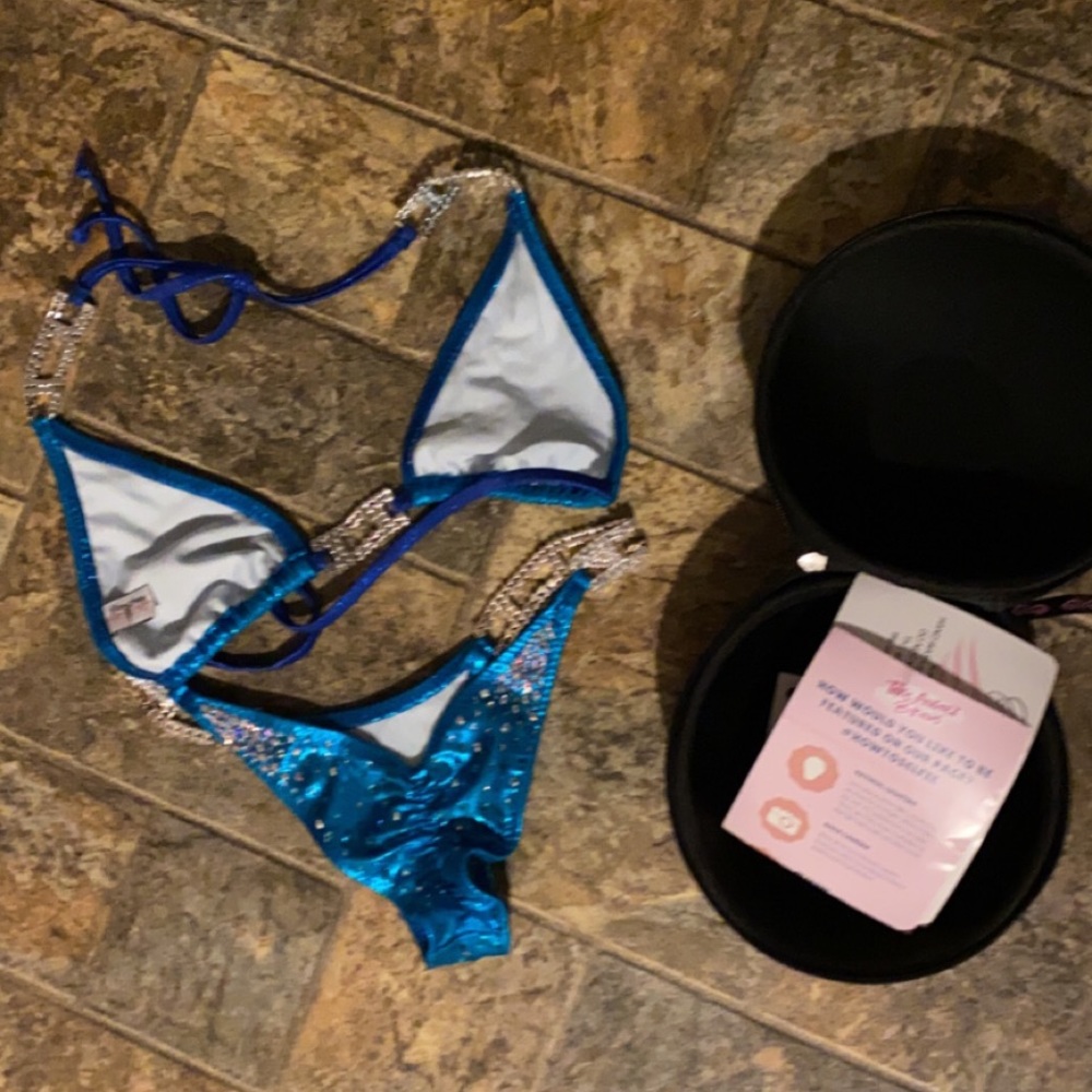 Beautiful Toxic Angels Sparkling Blue Bikini Small